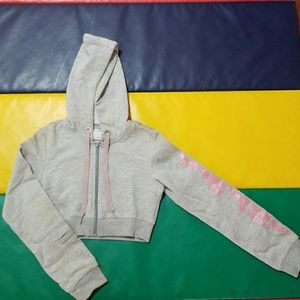 Cropped full zip hoddie